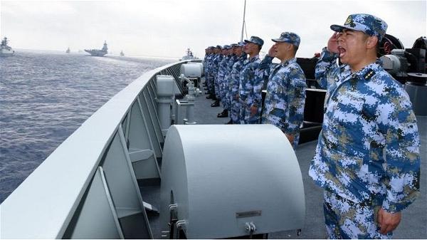 Bản quyền hình ảnh VCG/VCG VIA GETTY IMAGES Image caption Hải quân Trung Quốc tại Biển Đông hồi tháng 4/2018